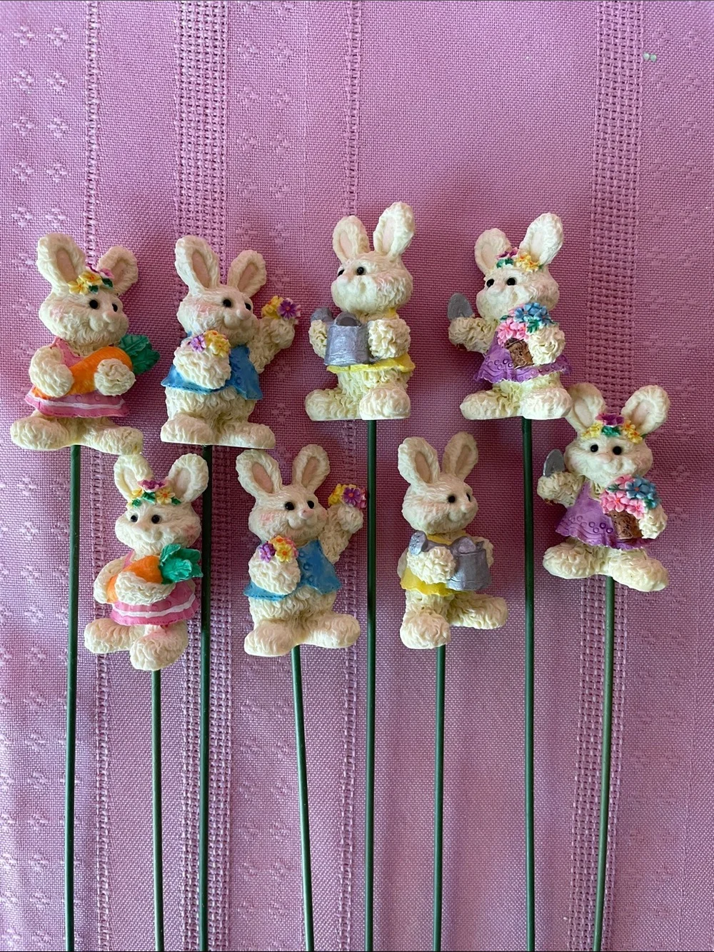 Hobby Lobby Pastel Bunny & 'Happy Easter' Garden Picks